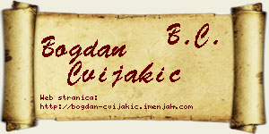 Bogdan Cvijakić vizit kartica